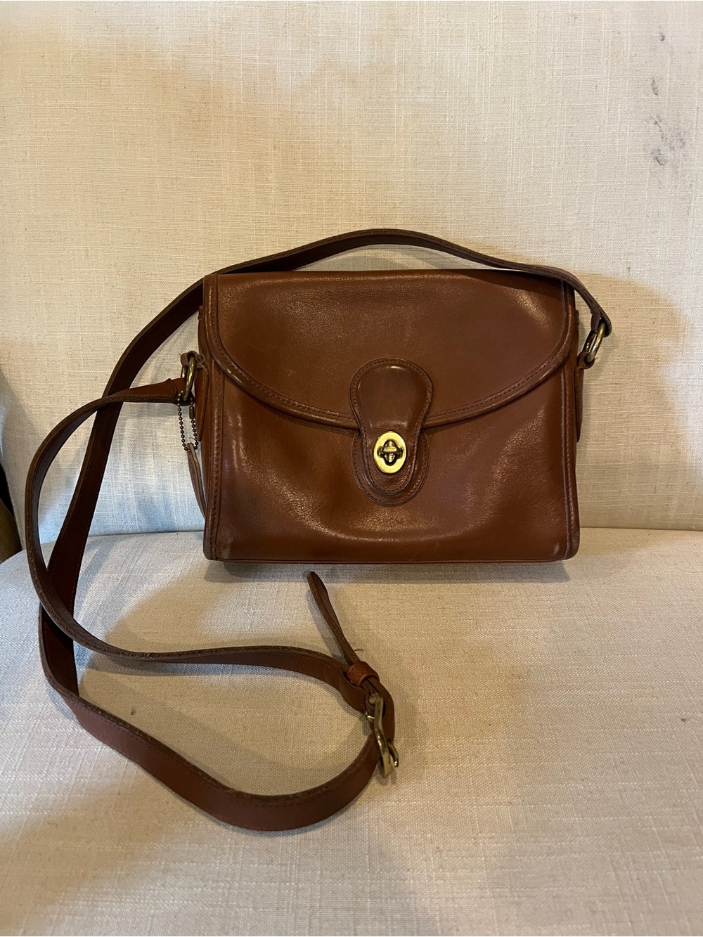Coach Vintage Brown Leather Crossbody Bag
